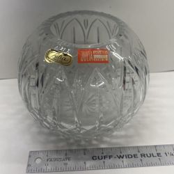 VTG JULIA HAND CUT CRYSTAL ? Glass ROSE BOWL MADE IN POLAND Gatunek Cena