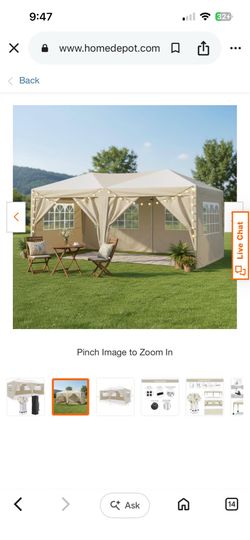 2026  heavy duty 10x20 canopy with side walls for $120
