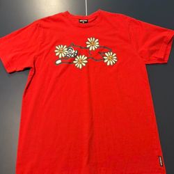 Ice Cream red and white cat tee