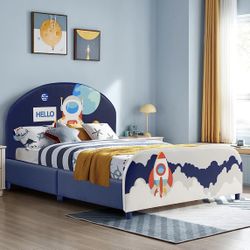 Twin Bed Frame for Kids-Astronaut 
