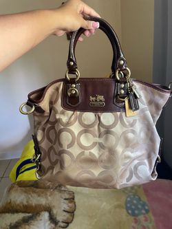 Coach brown and tan purse