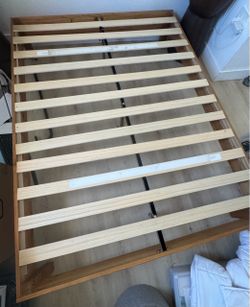Zinus Queen 12” Deluxe Wood Platform Bed Frame – Rustic Pine – $55