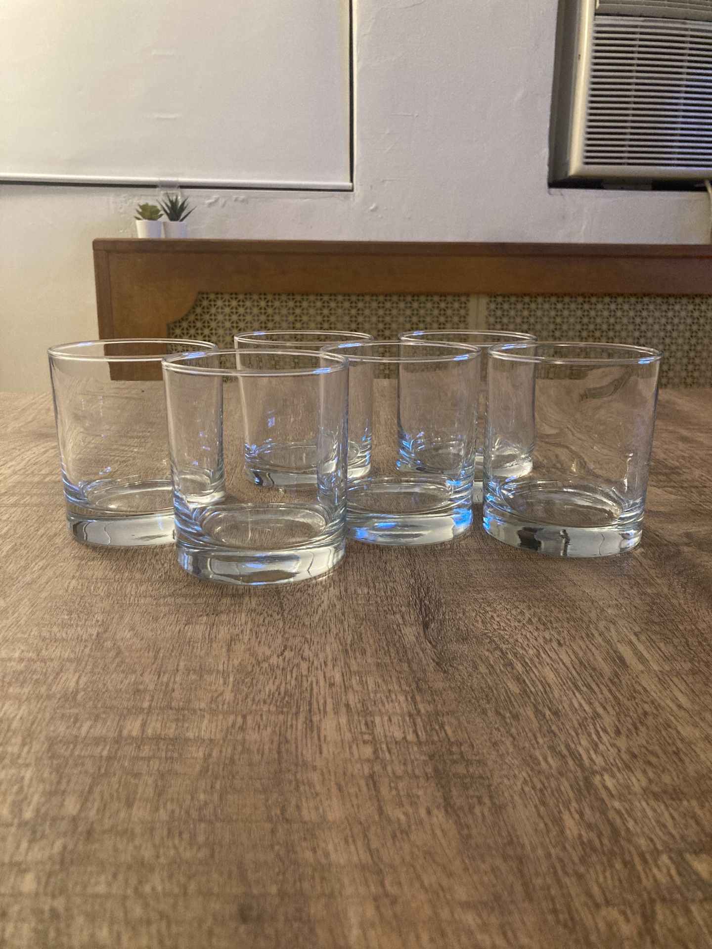 Set of 6 Clear Drinking Glasses