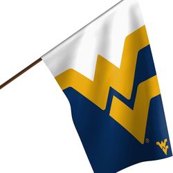 Hand-crafted West Virginia Mountaineers Team Logo Flag Double Sided 44'x28' NEW