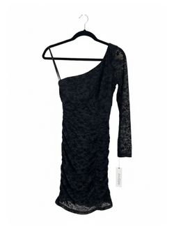 Black short, mini dress off the shoulder, one side side small