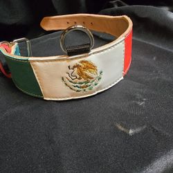 DOG COLLAR MEXICO FLAG
