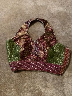 Subtle colors size 8 halter blouse or crop top