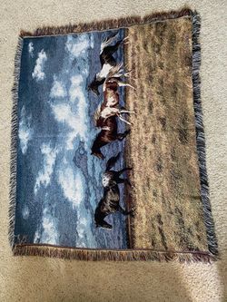 Western Horse Decorative Blanket