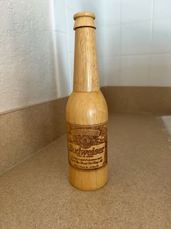 Wood BUDWEISER beer bottle peppercorn grinder
