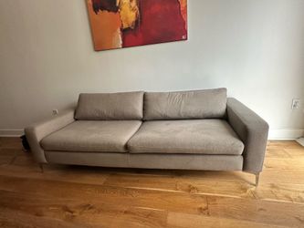 Modern Gray Sofa Couch – Clean Minimal Design – Fast Pickup