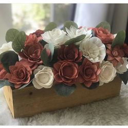 Wood Flowers Centerpieces 