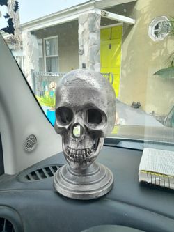 Large Pewter Skull Spooky Horror Goblin Collectible