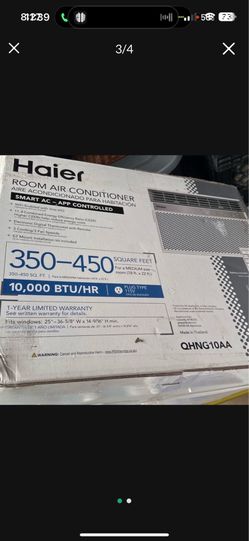 Haier Air Conditioner, window unit10,000 BTU