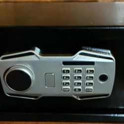 MUNBYN Biometric Fingerprint Safe with Alarm System, 3-Way Access Lock Box with Electronic Keypad, Display Screen & USB-C Port for Home & Office, Docu