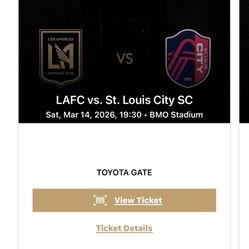 2 Tickets For LAFC Vs St. Louis Section 223 Row J
