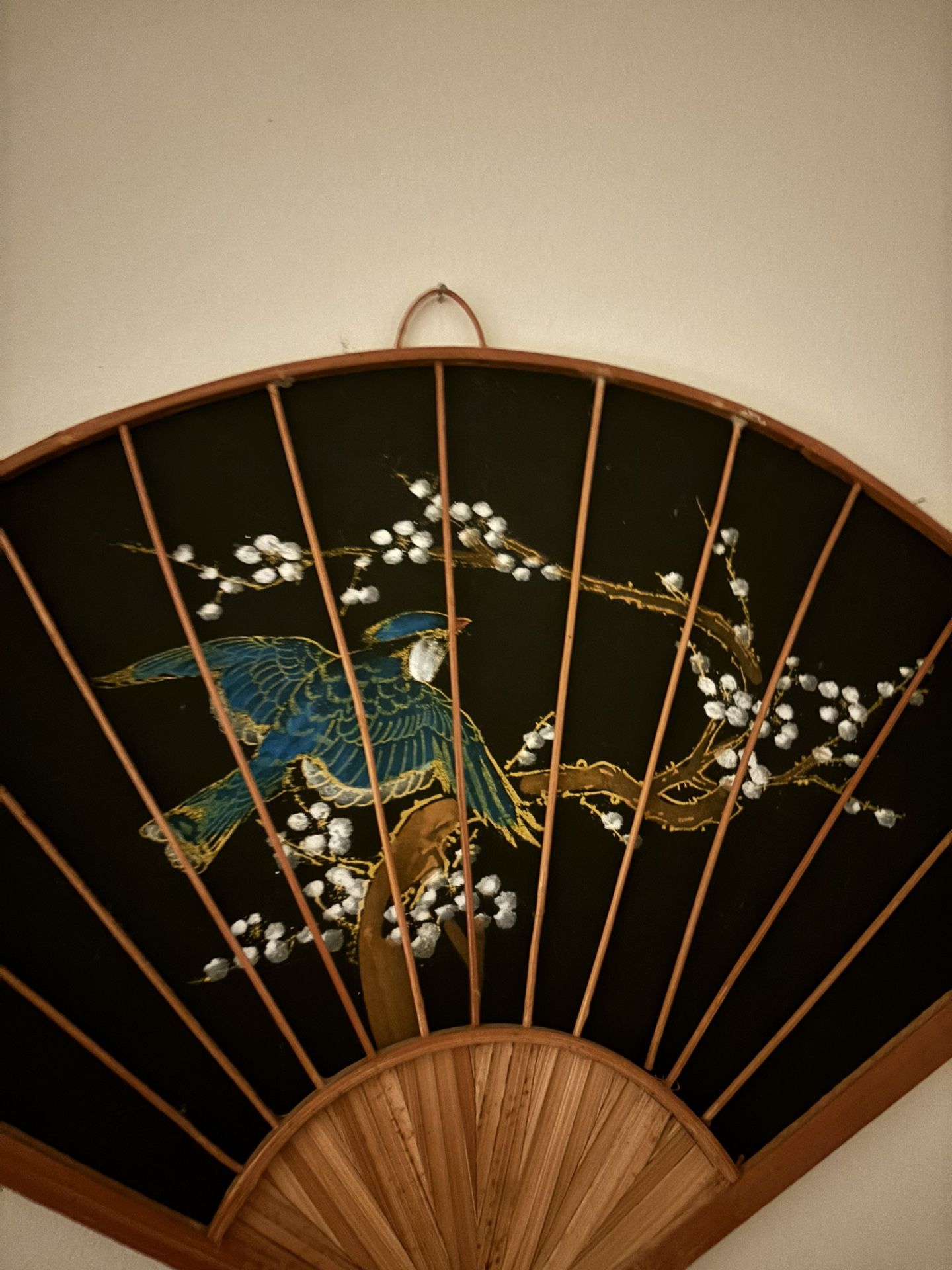 Vintage Silk Wall Fan