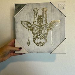 Gold Giraffe Wall Decor 