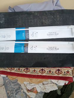 2 New Twin Fit Curtain Rod