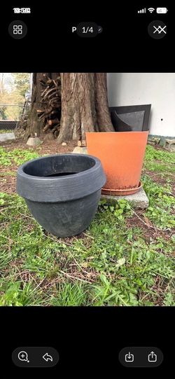 LOW PRICE MOVING- 2 LARGE WEST ELM PLANTERS