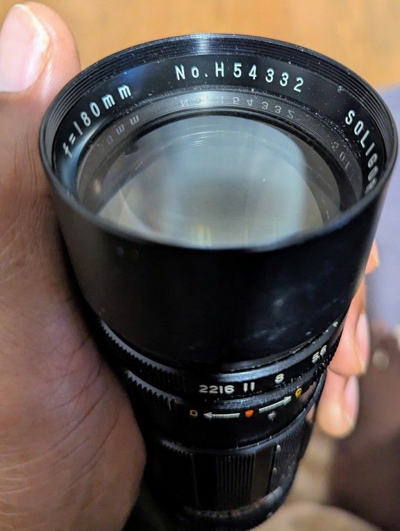 Soligor 180mm f/3.5 Telephoto Lens (M42 Screw Mount)– Vintage Manual Focus Japan – As Is
