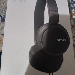 Sony MDR-ZX110 Wired On-Ear Headphones, Black
