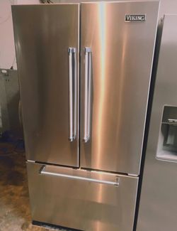 Viking 3-Door Refrigerator Stainless Steel