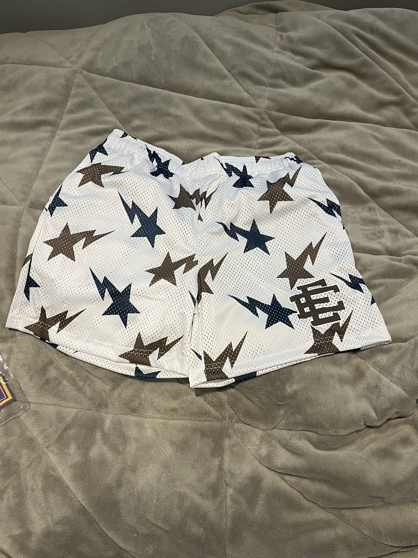 BAPE Eric Emanuel Cream Shorts