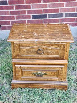 Solid wood Sidetable/Coffee table/End table/Office table with 2 drawer storage