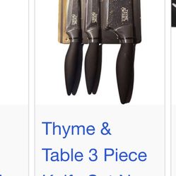 Onyx Knife Set With Protective Sheats