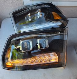 09-18 Dodge Ram LED DRL Projector Headlights Luces Focos Micas Faros Faroles Headlamps
