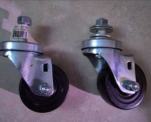 3-inch swivel caster wheels with threaded stems