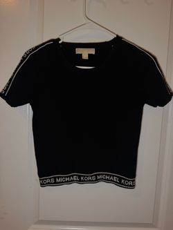 Michael Kors Black Logo Crop Top Size M