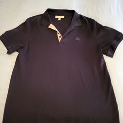 Like NEW Burberry Eddie Cotton Piqué Equestrian Knight Polo Shirt Black XL