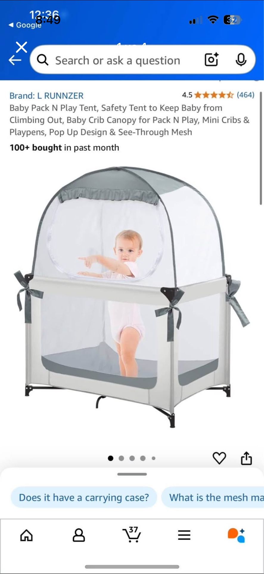 Baby pack N Play Tent