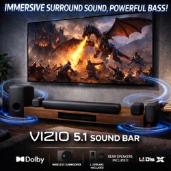 Vizio 5.1 Sound bar (New in Box)
Subwoofer- Speakers