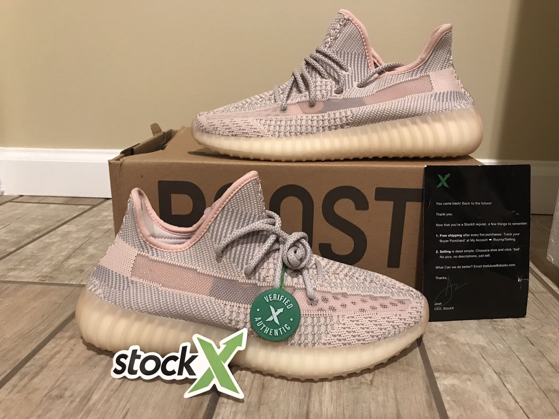 Brand new boost 350 v2 synth reflective sneakers trainers