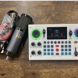 HiCall C100 Pro Portable Sound Card Mixer 5 White *5658