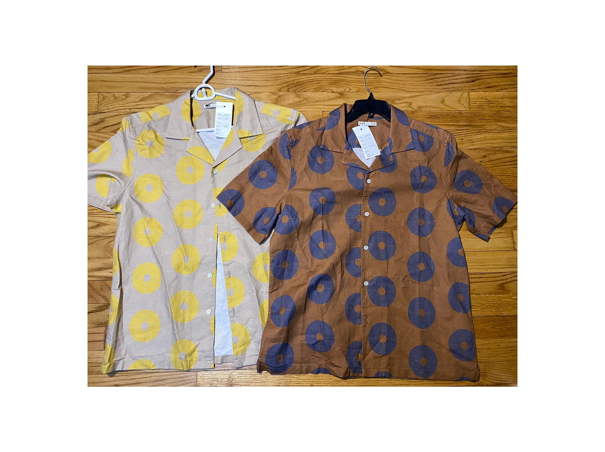 2 shirt Bundle O.N.S ROCKAWAY LINEN COTTON SHIRT (SAMPLES) Men’s sz M NEW!
