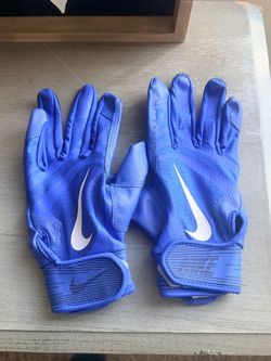 Nike Alpha Huarache Edge Batting Gloves – Royal Blue (Size: Youth Large)
