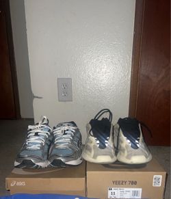 Yeezy 700 Azael and ASIC gel kayano 14 “Artic sky pure silver”