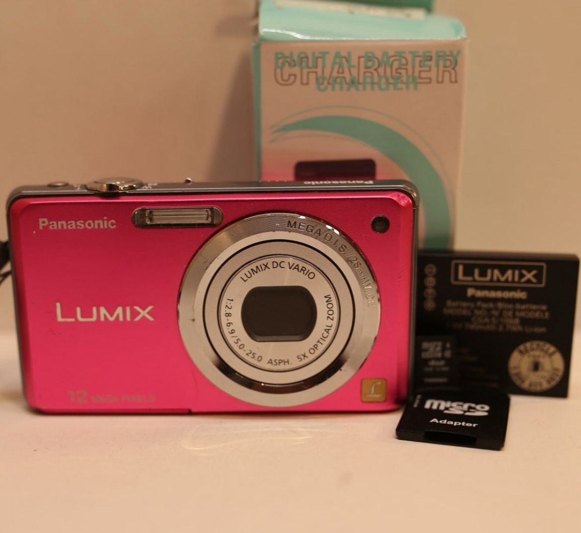 Panasonic Lumix DMC-FH1 Pink Digital Camera | 12.1Mega Pixels
