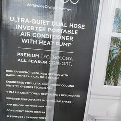 Portable air conditioner dual vent