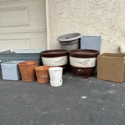 Assorted Clay Pots And Planter Pots 