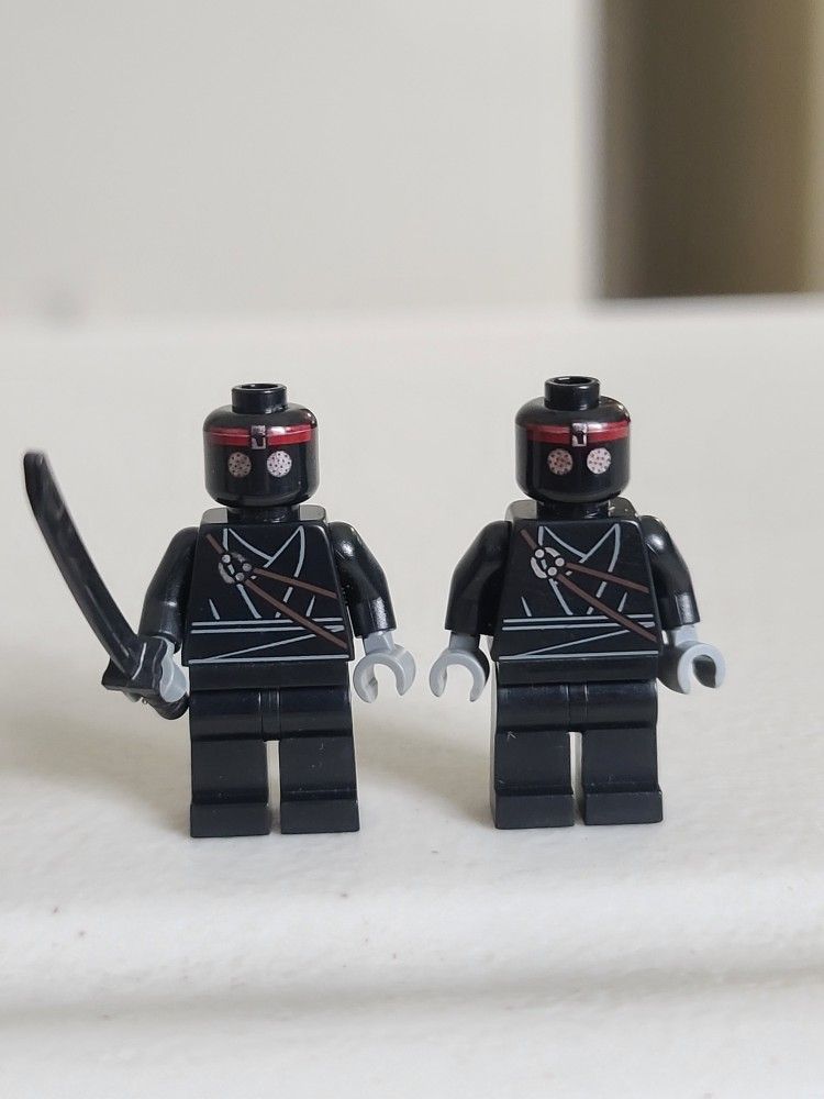Lego TMNT Teenage Mutant Ninja Turtles Foot Soldier Minifigures Lot x2
