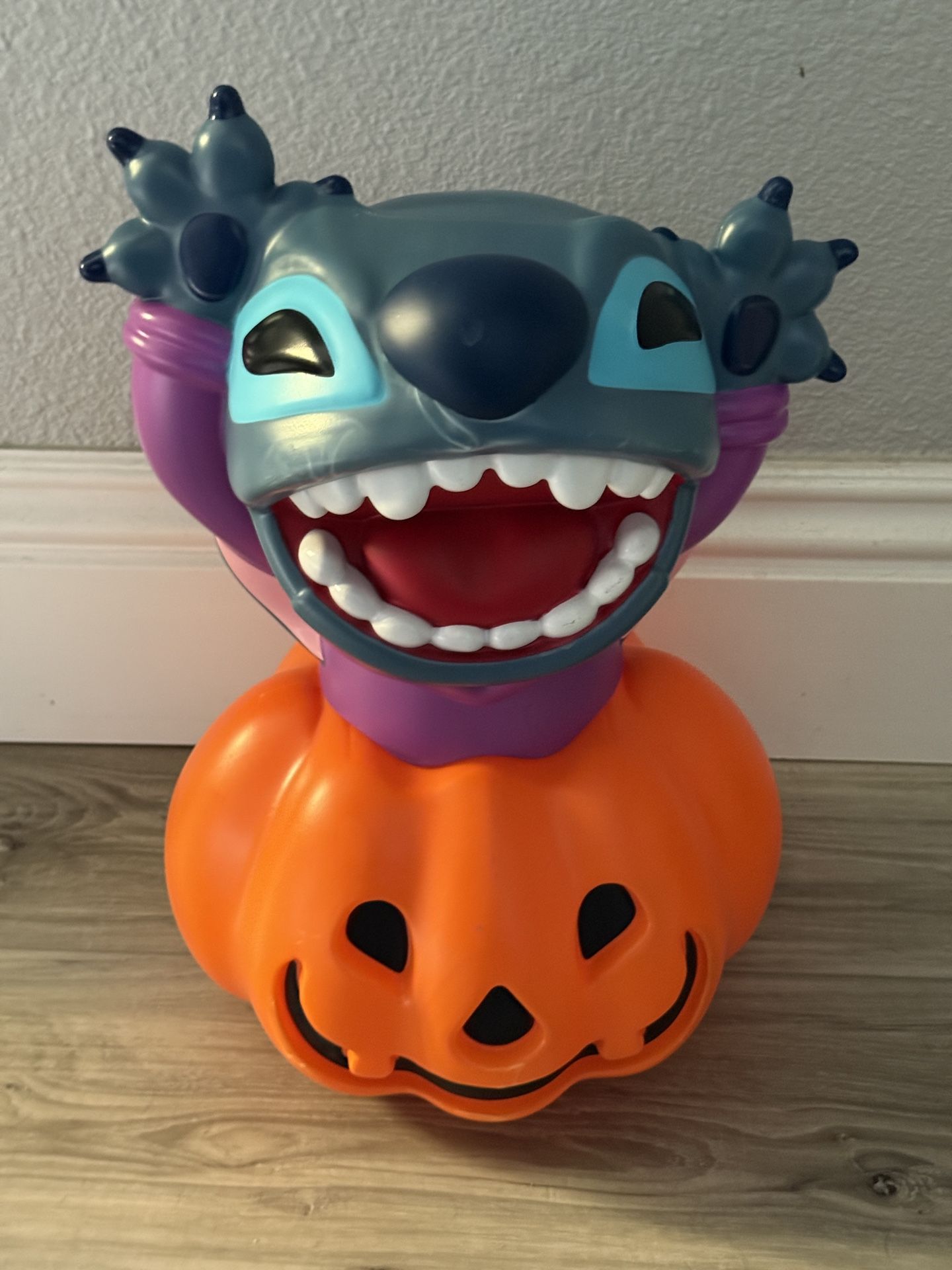 Disney Stitch In Pumpkin Halloween 17 Inch Blow Mold