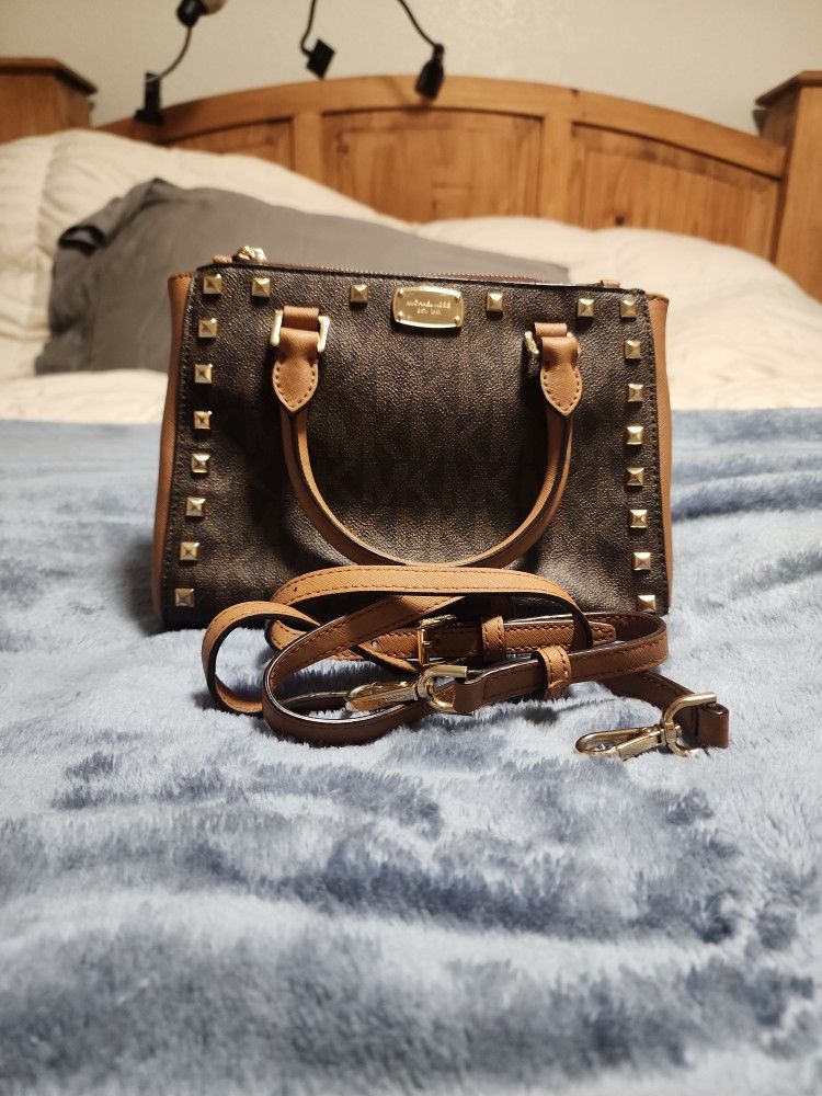 Michael Kors Small Brown Purse W/ Long Strap