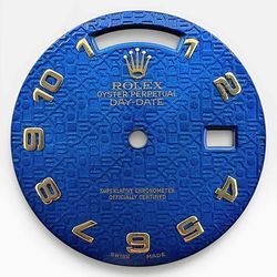 Men's Rolex 36mm Day-Date President Blue Jubilee Anniversary Dial with Gold Arabic Numerals. (Pre-Owned)