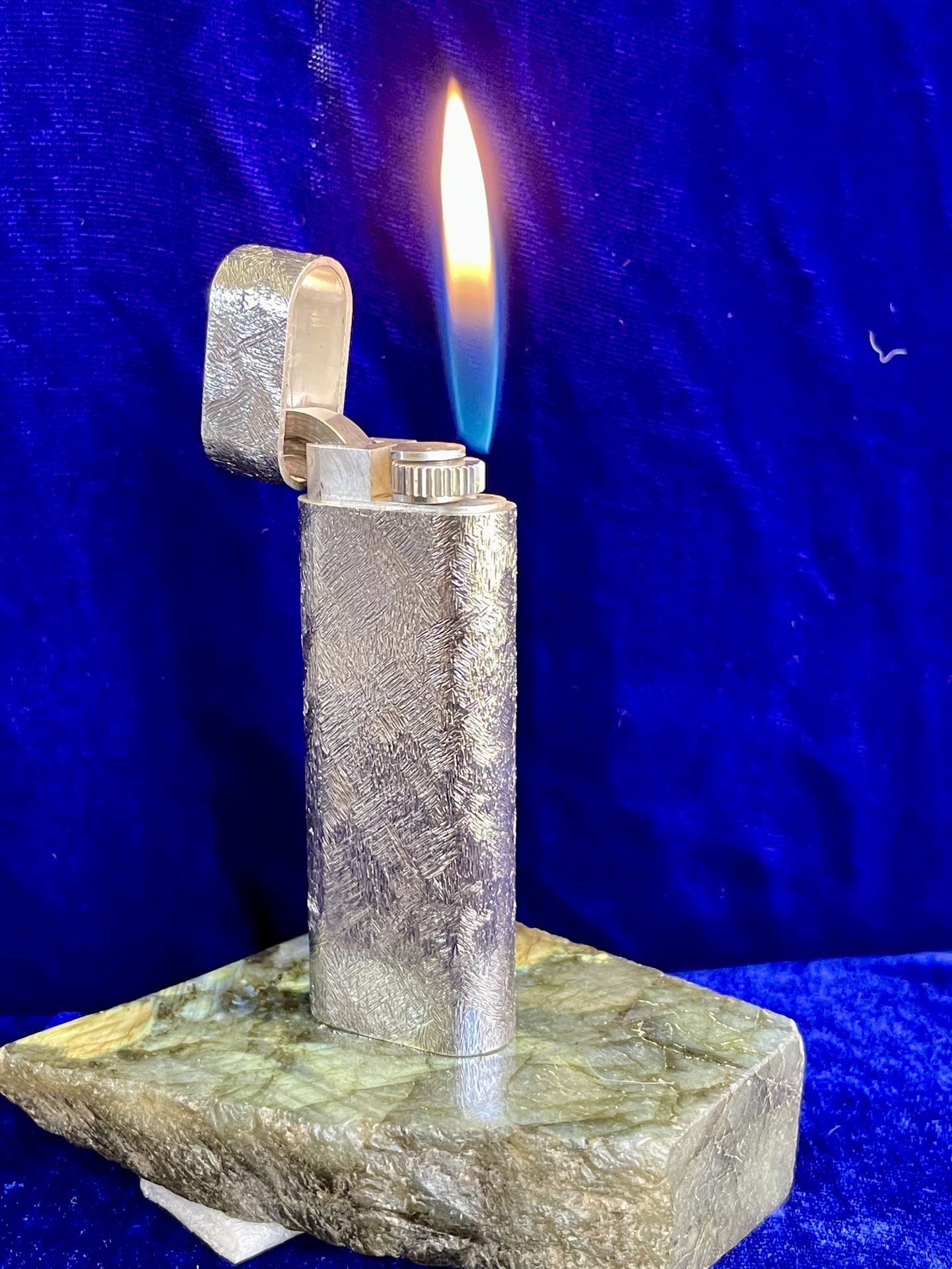 Vintage Brushed Silver Cartier Lighter Super Mint Condition Works