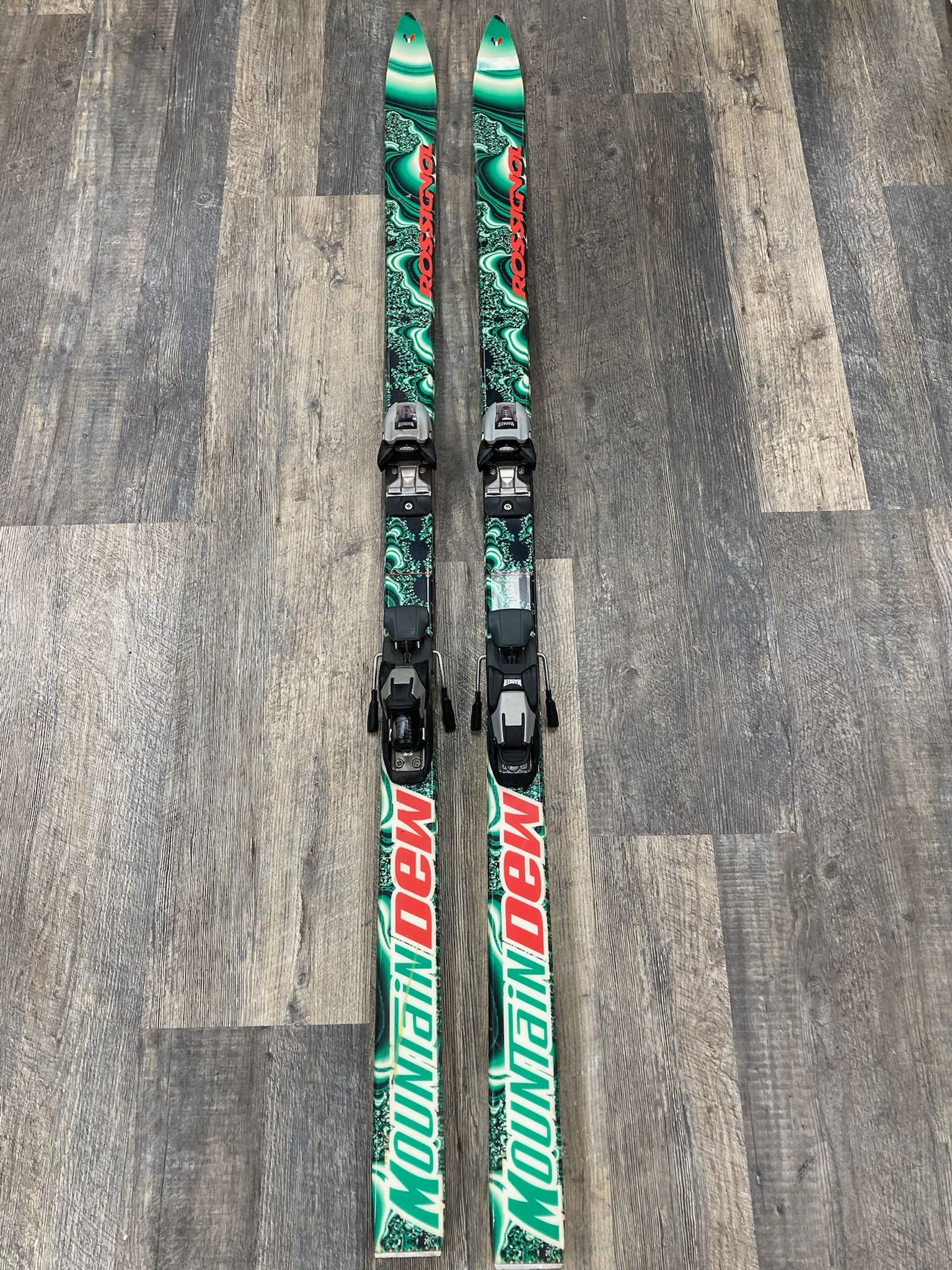 Vintage Rossignol Mountain Dew Edition 171Cm. Downhill Carving Skis