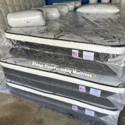 🆓Free 2 pillows🆓 🔹Mattress pillow top 🔸12” inches 🟢Queen $199 🟡Full $180 🟠Twin $130 🔴King $299 🔵Cal king $299 ☑️Delivery available $20🚚  Pil